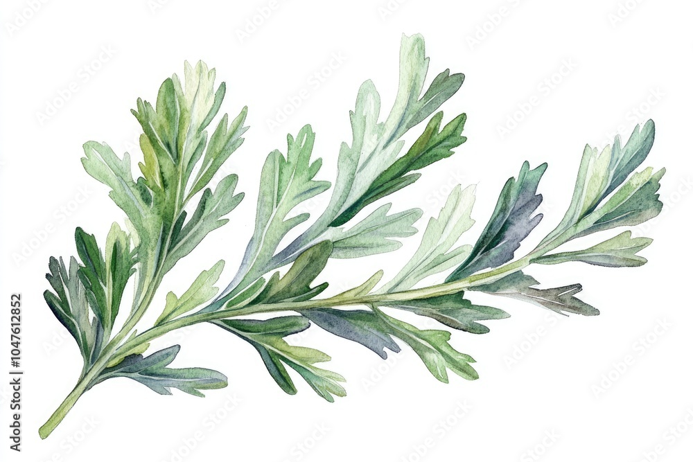 Fototapeta premium Watercolor Herbal Infusion Mist for Aromatherapy Wellness and Relaxation