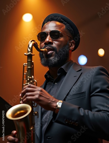 african american man celebrating international jazz day