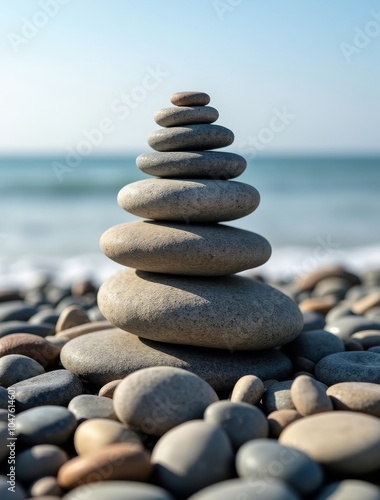 arrangement stones beach