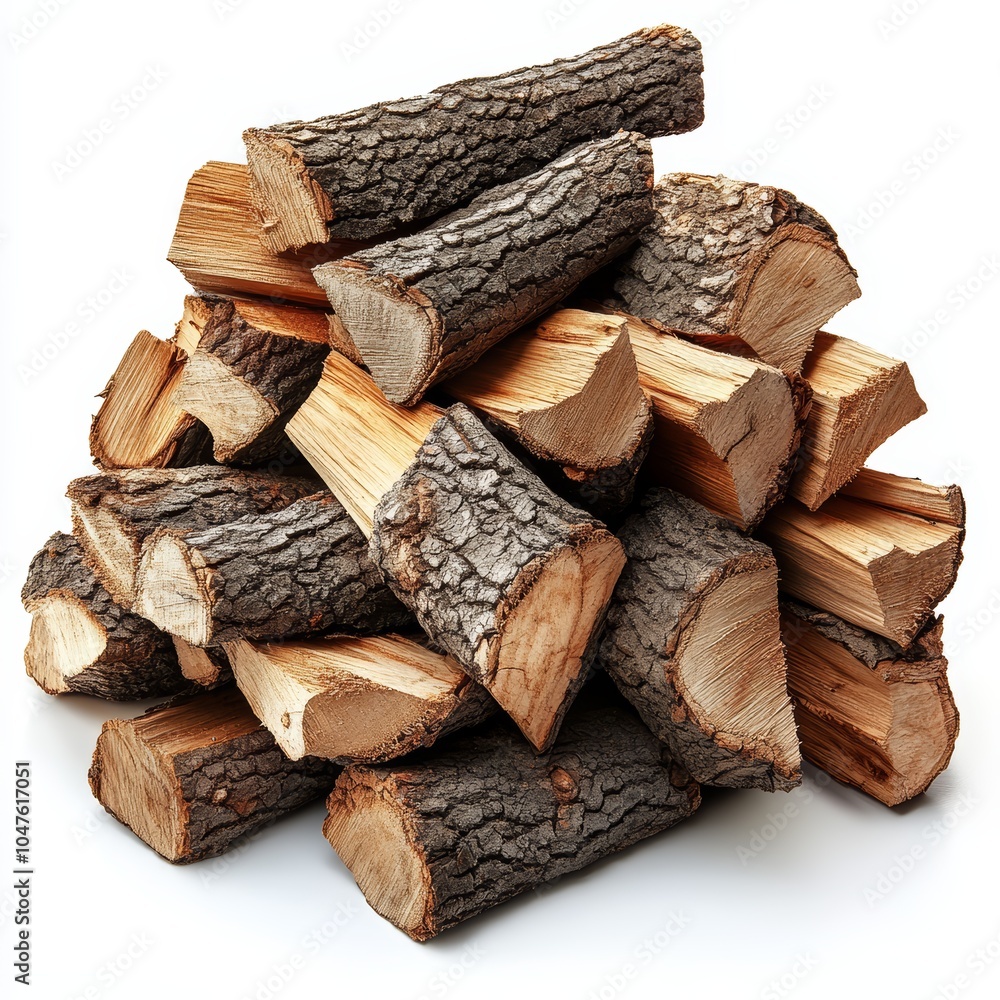 A neatly stacked pile of firewood showcasing natural textures and colors. A neatly stacked pile of firewood showcasing natural textures and colors.