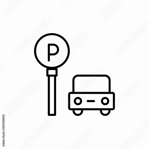 car parking icon sign vector