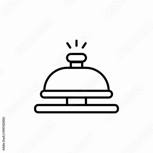 desk bell icon sign vector