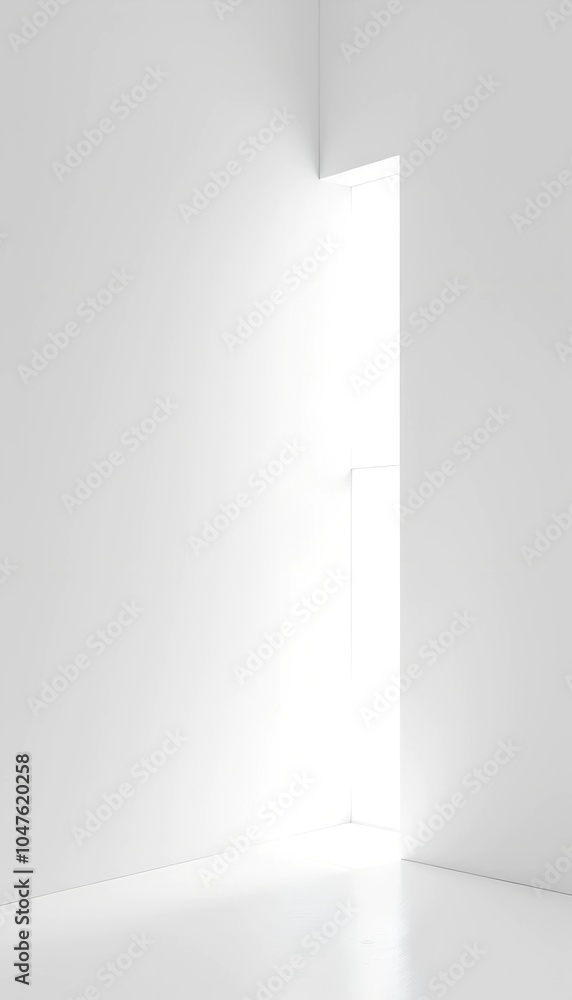 Bright Room with Sunlight and Window Shadows Bright Room with Sunlight and Window Shadows