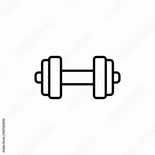 dumbbell icon sign vector