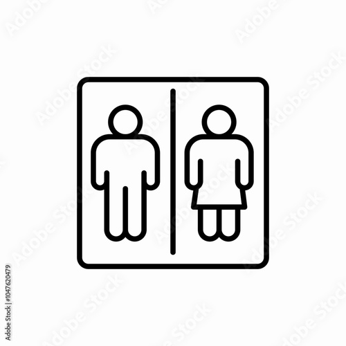 female male toilet icon sign vector