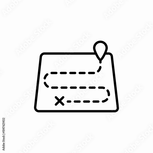 map direction path icon sign vector