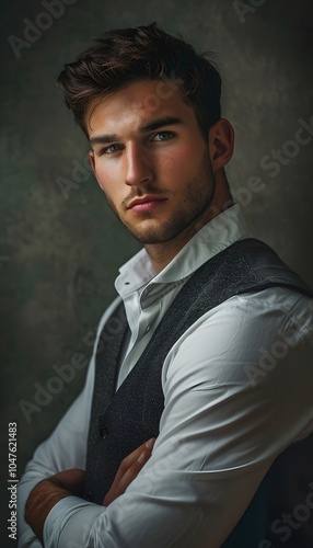 Elegant German Bracke Portrait in Professional Studio photo