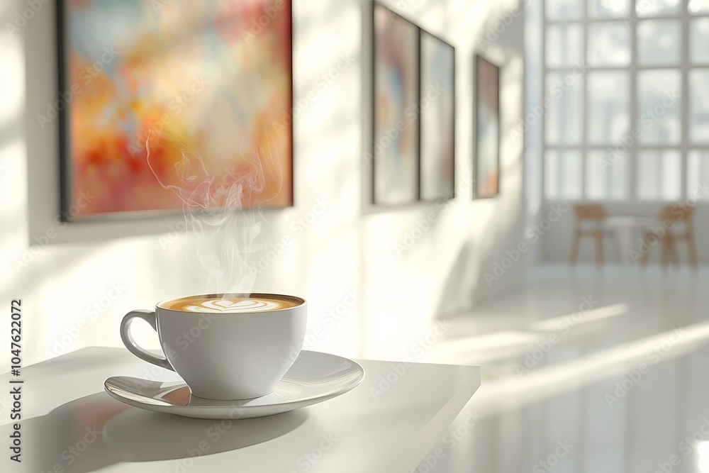 Coffee Break in a Modern Art Gallery Coffee Break in a Modern Art Gallery