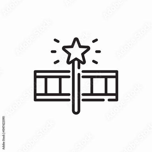 movie film magic icon sign vector