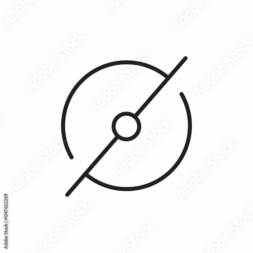 no cd disc icon sign vector