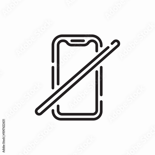 phone prohibited icon sign vector