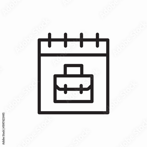 work day calendar icon sign vector