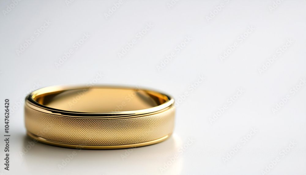 Simple Bracelet on side position provides copy space for text. background concept isolated white Simple Bracelet on side position provides copy space for text. background concept isolated white
