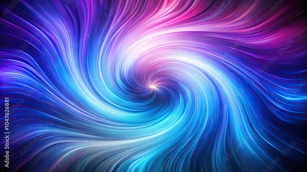Obraz premium Swirling blue and purple light pattern on desktop background