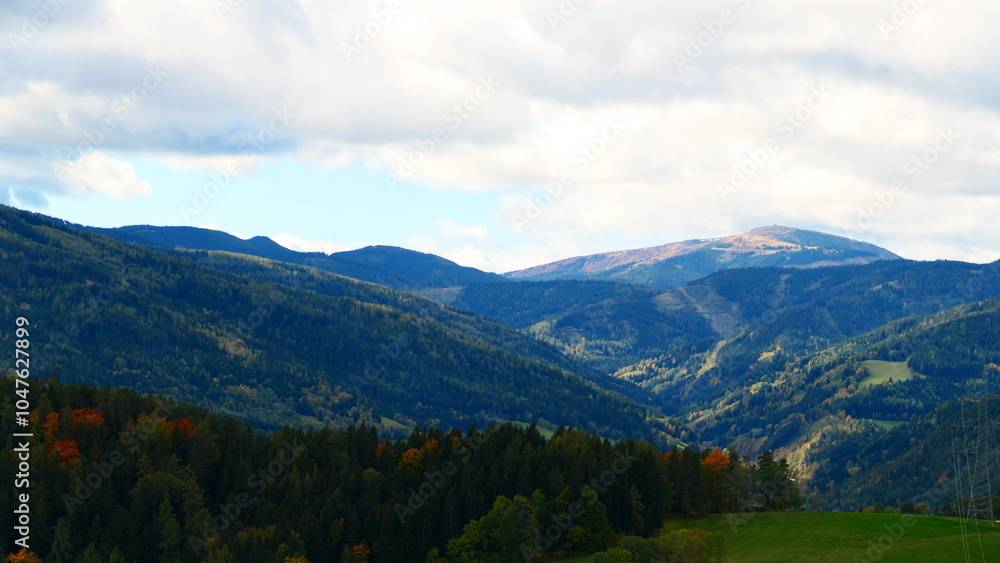 Blick ins Otterthal und auf das Stuhleck, Semmering Region Blick ins Otterthal und auf das Stuhleck, Semmering Region