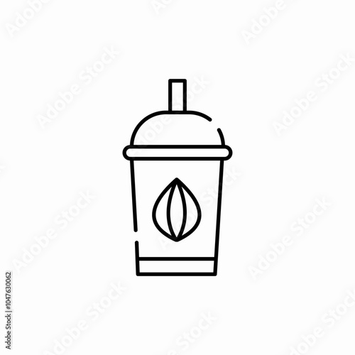 cacao drink take away icon sign vector