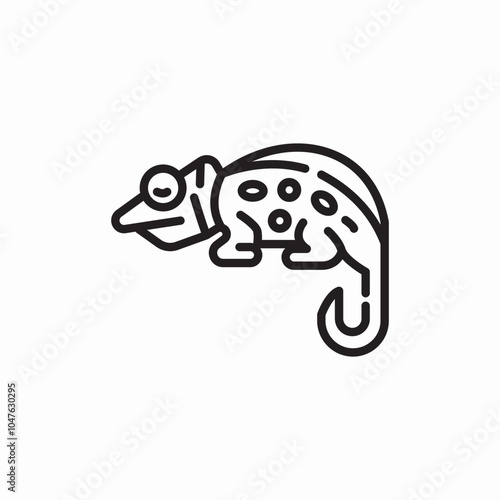 chameleon lizard icon sign vector