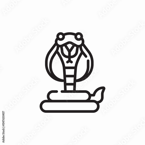 cobra snake icon sign vector