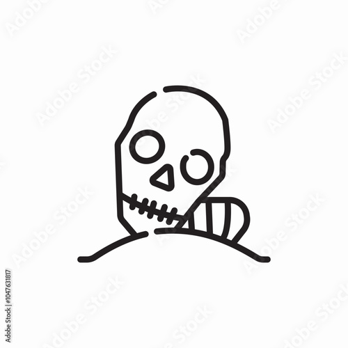 dessert skull icon sign vector