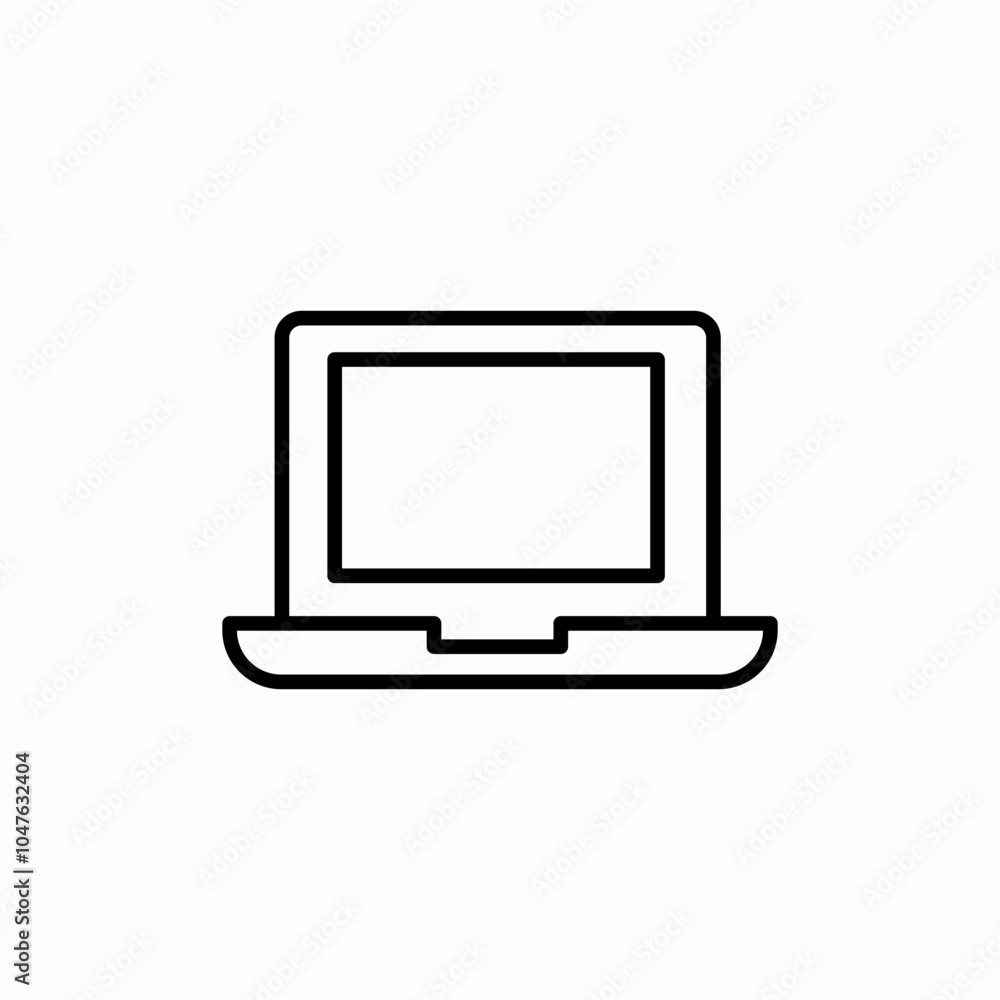 laptop computer icon sign vector laptop computer icon sign vector