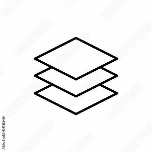layer stack icon sign vector