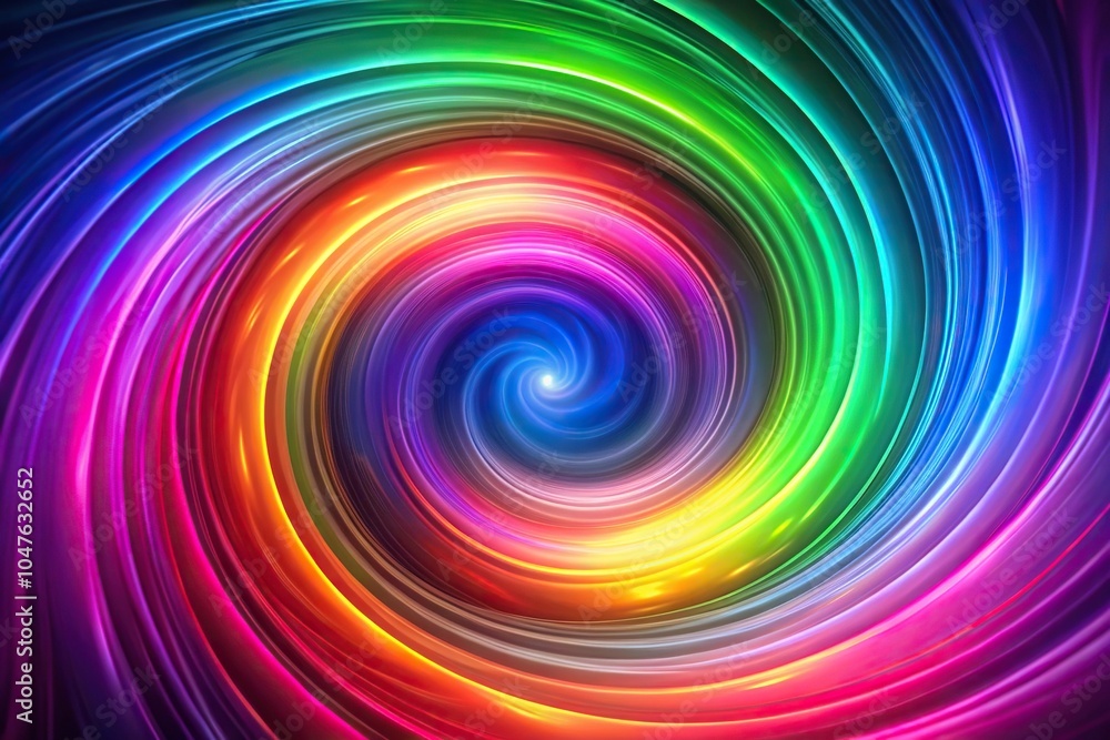 Swirling neon vortex with symmetrical design Swirling neon vortex with symmetrical design