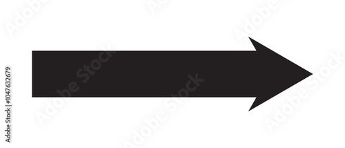 Arrow icon. long line arrow vector. flat style Arrow symbol. simple Arrow icon on a white background.