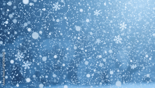 The winter background, falling snowflakes isolated with white highlights, png