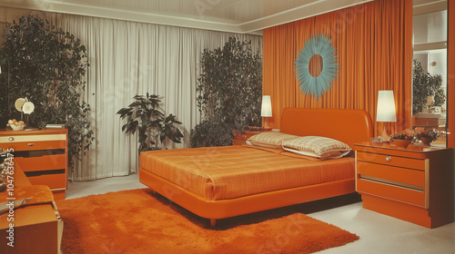 Wallpaper Mural Une chambre des années 60 vintage Torontodigital.ca