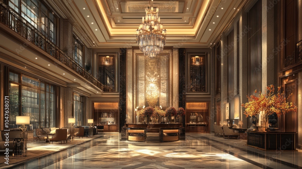 Obraz premium Luxurious Hotel Lobby