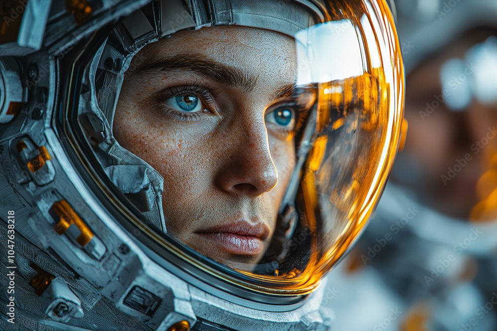A group of astronauts training for deep-space missions, emphasizing the preparation required for interplanetary travel. Concept of astronaut training. A group of astronauts training for deep-space missions, emphasizing the preparation required for interplanetary travel. Concept of astronaut training.