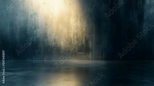 Brushed Metal Vignette: Subtle vignette effect created by light reflections on brushed metal texture background, adding depth.  -