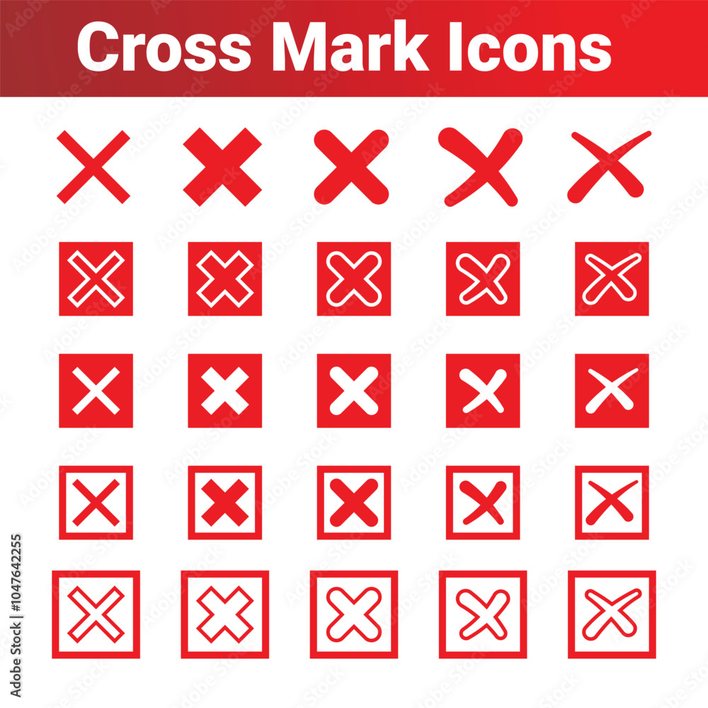 red cross reject x no wrong cancel delete vote incorrecr sign icon set. graphic design element set on white background red cross reject x no wrong cancel delete vote incorrecr sign icon set. graphic design element set on white background