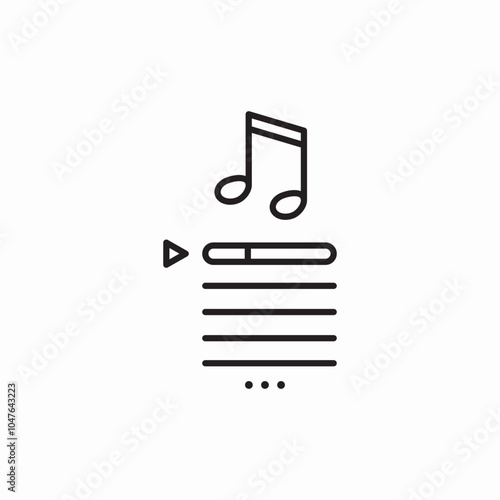 music playlist icon sign vector