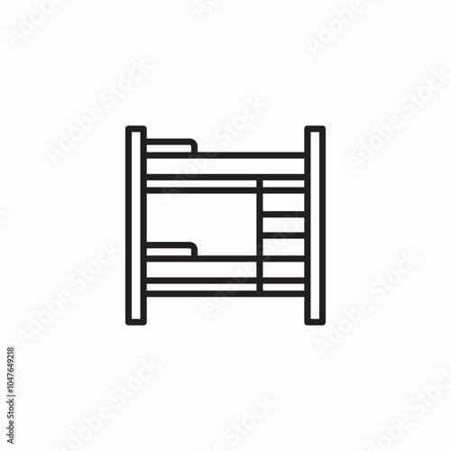 bunk bed icon sign vector