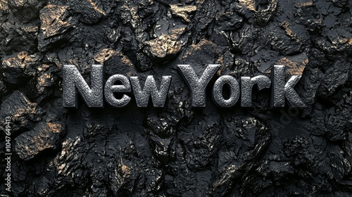 Obsidian Stone New York City symbol art poster.