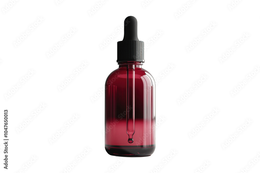 Red dropper bottle isolated on transparent background, png file, no background png file Red dropper bottle isolated on transparent background, png file, no background png file