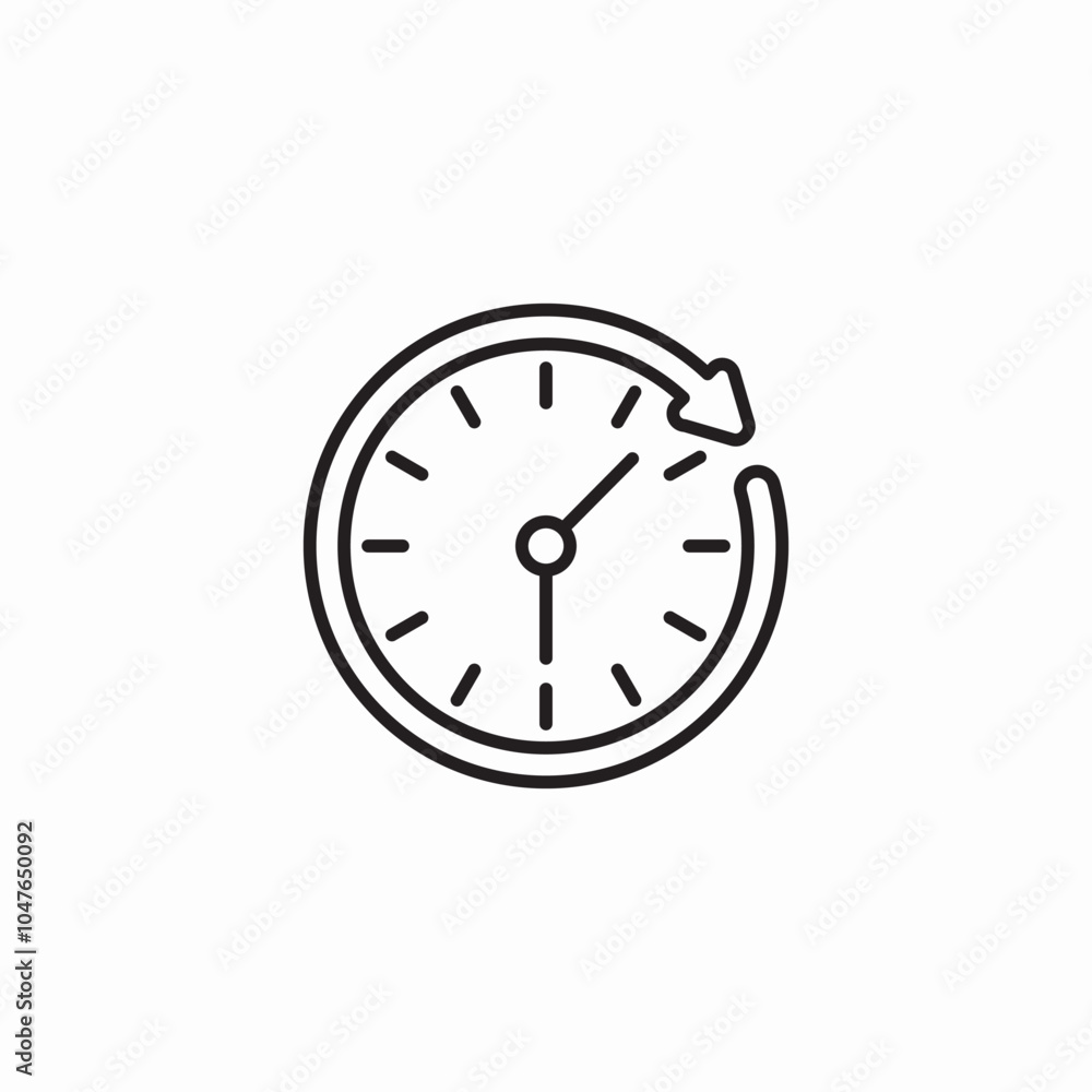 clock refresh icon sign vector clock refresh icon sign vector