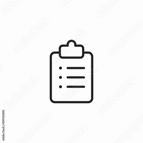 clipboard check list icon sign vector