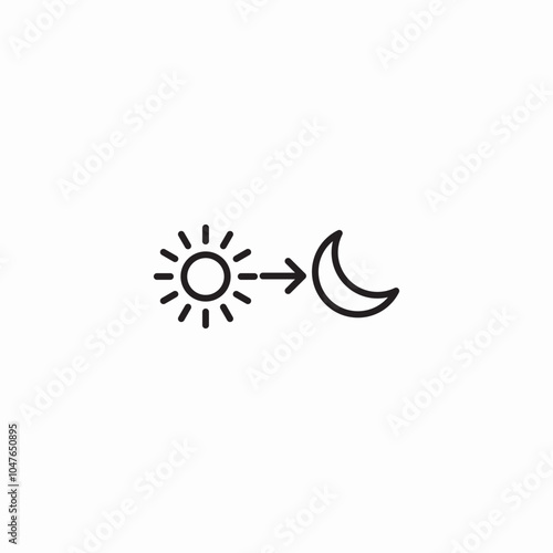 day night shift icon sign vector