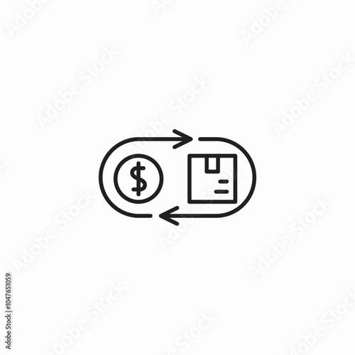 delivery payment cyrcle icon sign vector