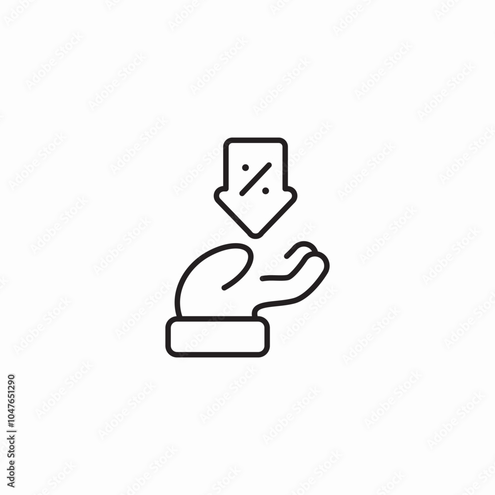 discount receive icon sign vector discount receive icon sign vector