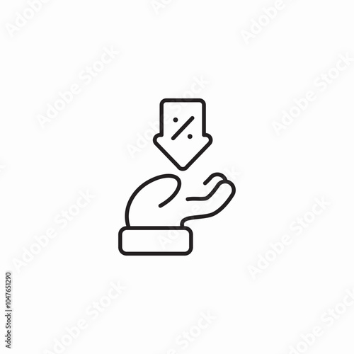 discount receive icon sign vector