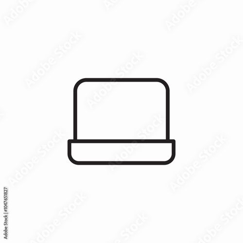 laptop computer icon sign vector