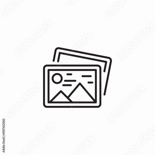 photo album icon sign vector