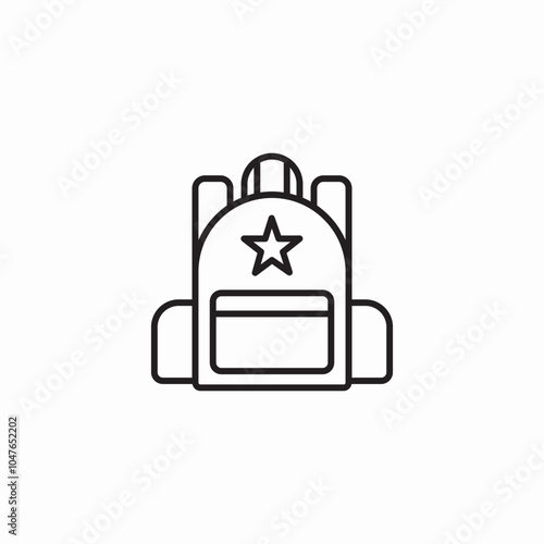 pupil backpack icon sign vector