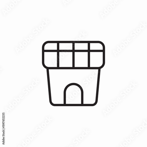 roof solar panel icon sign vector