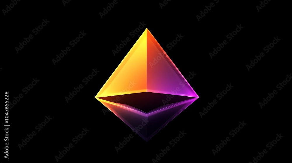Fototapeta premium Vibrant Abstract Triangular Icon for Modern Design