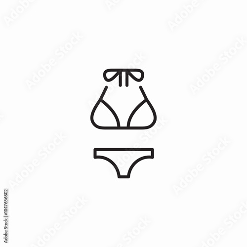 female swimsuit icon sign vector