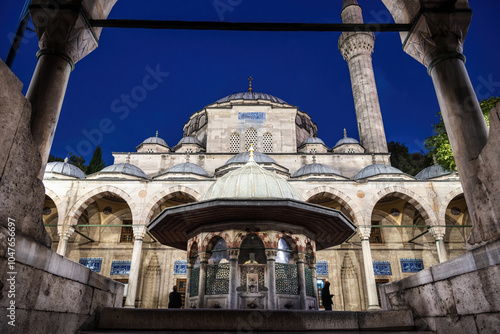 Sokollu Mehmed Pasha Mosque at night, Istanbul. photo